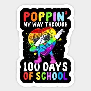 My Way Through 100 Days Of School Fidget Pop It Toy Sticker